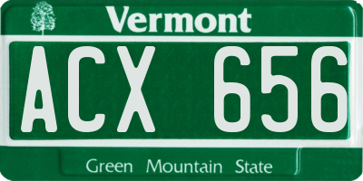 VT license plate ACX656
