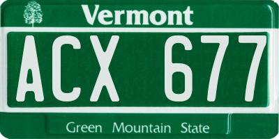 VT license plate ACX677