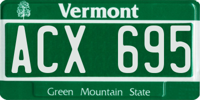 VT license plate ACX695