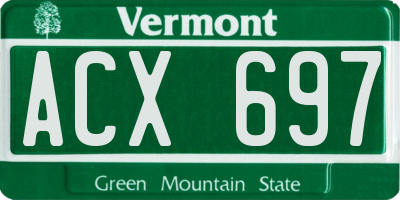 VT license plate ACX697