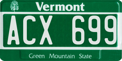 VT license plate ACX699
