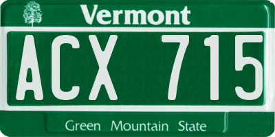 VT license plate ACX715