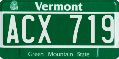 VT license plate ACX719