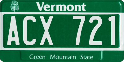 VT license plate ACX721