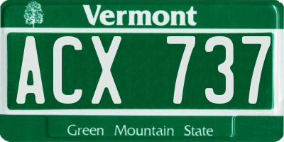 VT license plate ACX737