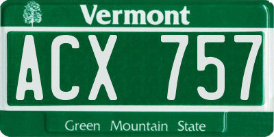 VT license plate ACX757