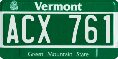 VT license plate ACX761