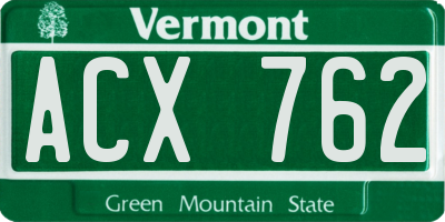 VT license plate ACX762