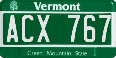 VT license plate ACX767