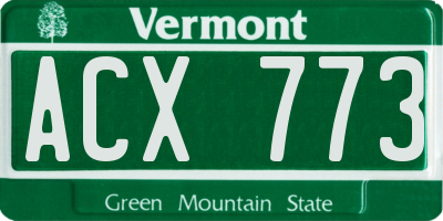 VT license plate ACX773