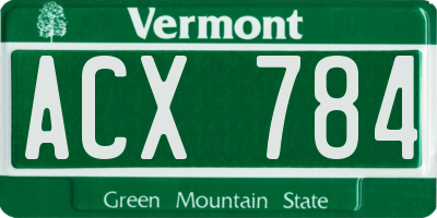 VT license plate ACX784