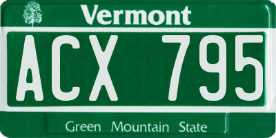 VT license plate ACX795