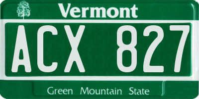 VT license plate ACX827