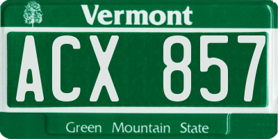 VT license plate ACX857