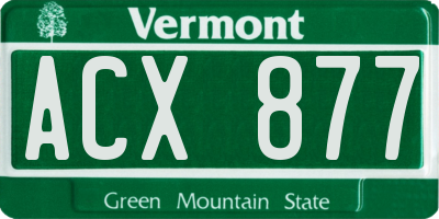 VT license plate ACX877