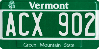 VT license plate ACX902