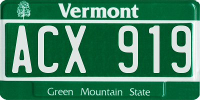 VT license plate ACX919