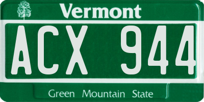 VT license plate ACX944