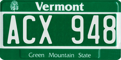 VT license plate ACX948