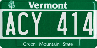 VT license plate ACY414