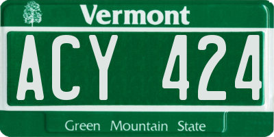 VT license plate ACY424
