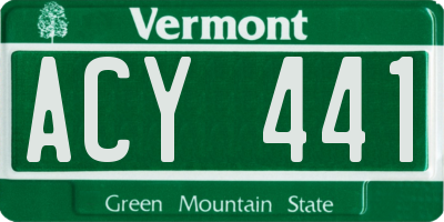 VT license plate ACY441