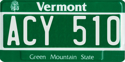 VT license plate ACY510
