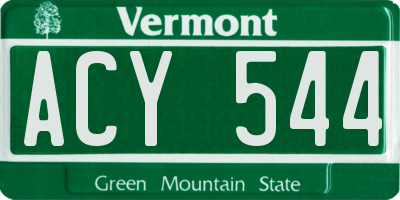 VT license plate ACY544