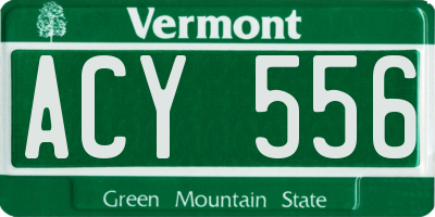 VT license plate ACY556