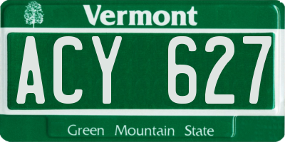 VT license plate ACY627