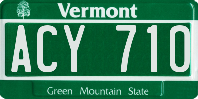 VT license plate ACY710