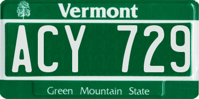 VT license plate ACY729