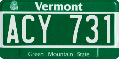 VT license plate ACY731