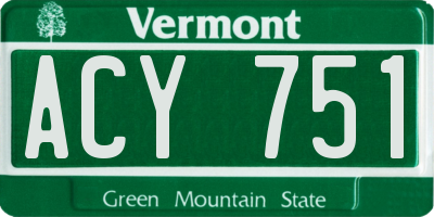 VT license plate ACY751