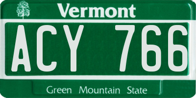 VT license plate ACY766