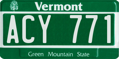 VT license plate ACY771