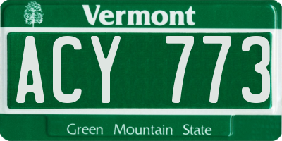 VT license plate ACY773