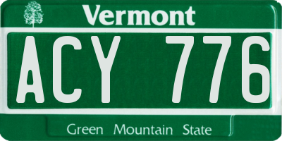 VT license plate ACY776