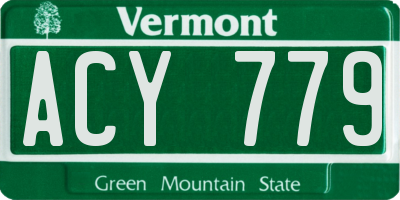 VT license plate ACY779