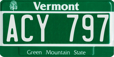 VT license plate ACY797