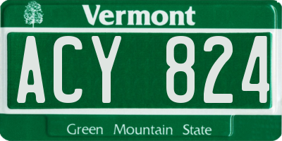 VT license plate ACY824