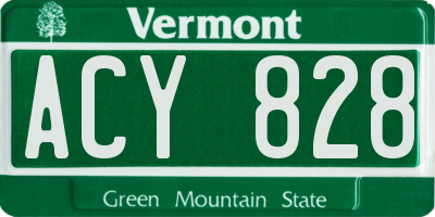 VT license plate ACY828