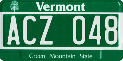 VT license plate ACZ048