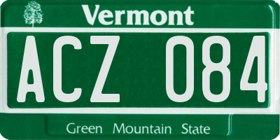VT license plate ACZ084
