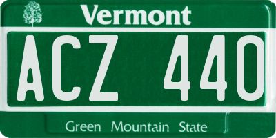 VT license plate ACZ440