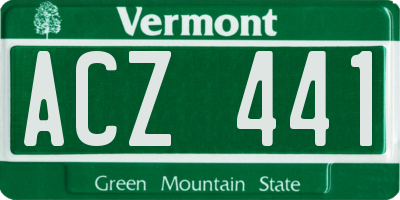 VT license plate ACZ441