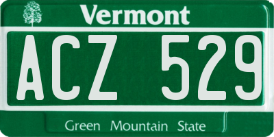 VT license plate ACZ529