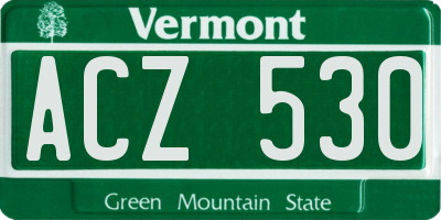 VT license plate ACZ530