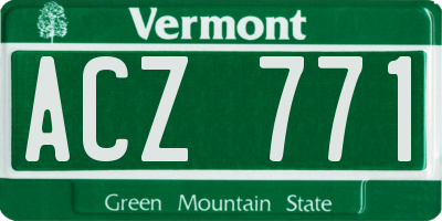 VT license plate ACZ771