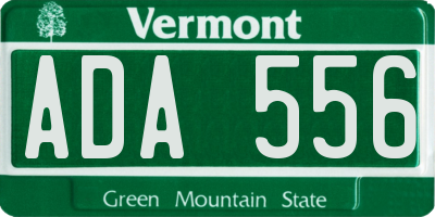 VT license plate ADA556